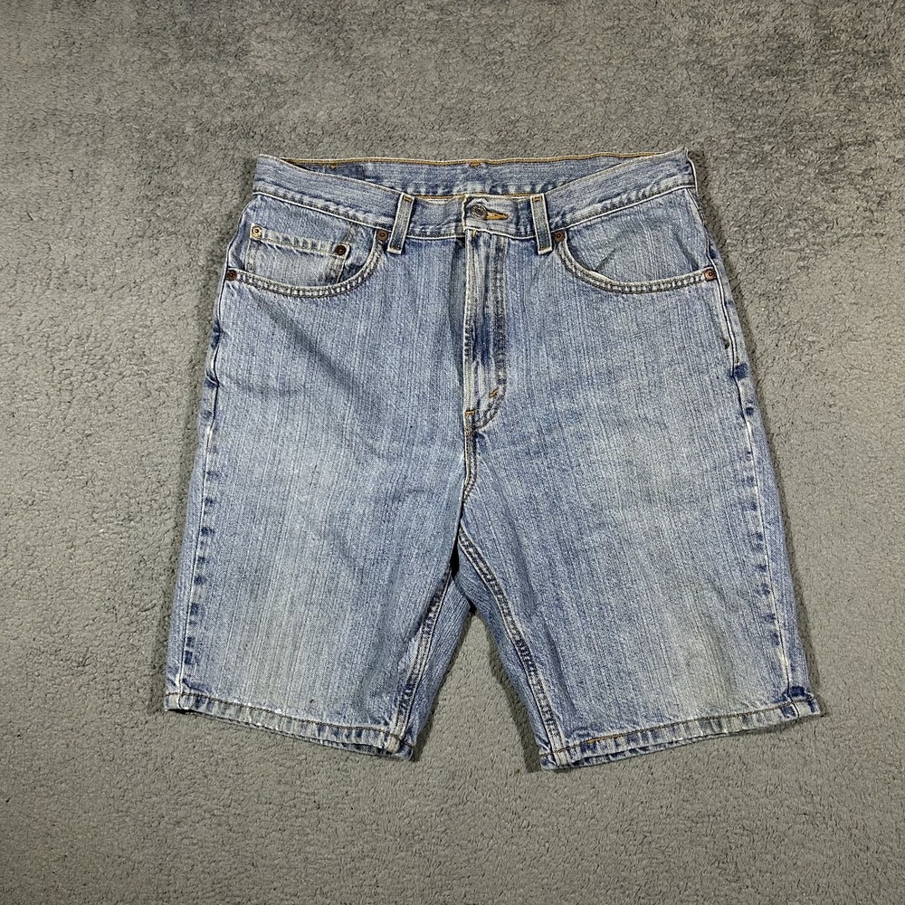 Levis 505 Regular Fit Denim Shorts Mens 34 Wash Blue Jorts Jeans #2770